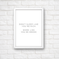 Quote Print | Don't Sleep Like You're Rich, Work Like You're Broke | Positive Inspirational Print | Work Office Print