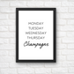 Kitchen Print | Weekdays Champagne Quote | House Prints | Wall Art | Quote Print