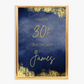 Navy Blue & Gold Welcome Board Sign | Personalised Birthday Board | Birthday Party Sign | A4, A3, A2