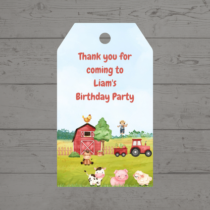 Gift Tags | Farm Gift Tags | Party Tags | Party Gift Tags | Farm Party Theme