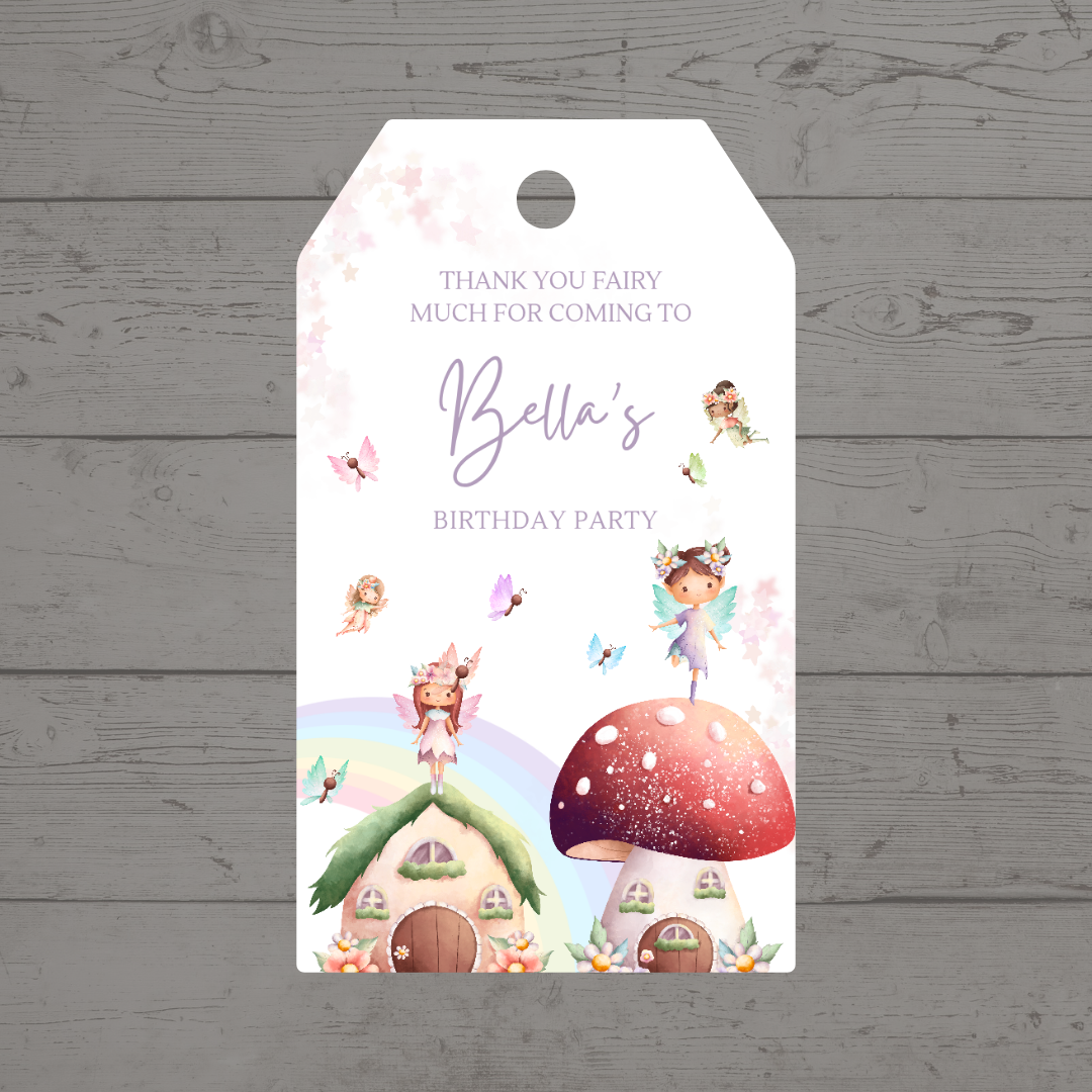 Gift Tags | Fairy Party Gift Tags | Party Tags | Party Gift Tags | Fairy Party Theme