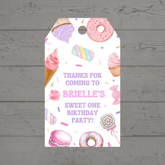 Candy Sweet Gift Tags | Candy Sweet Birthday Gift Tags | Rectangle Gift Tags - Dinky Designs