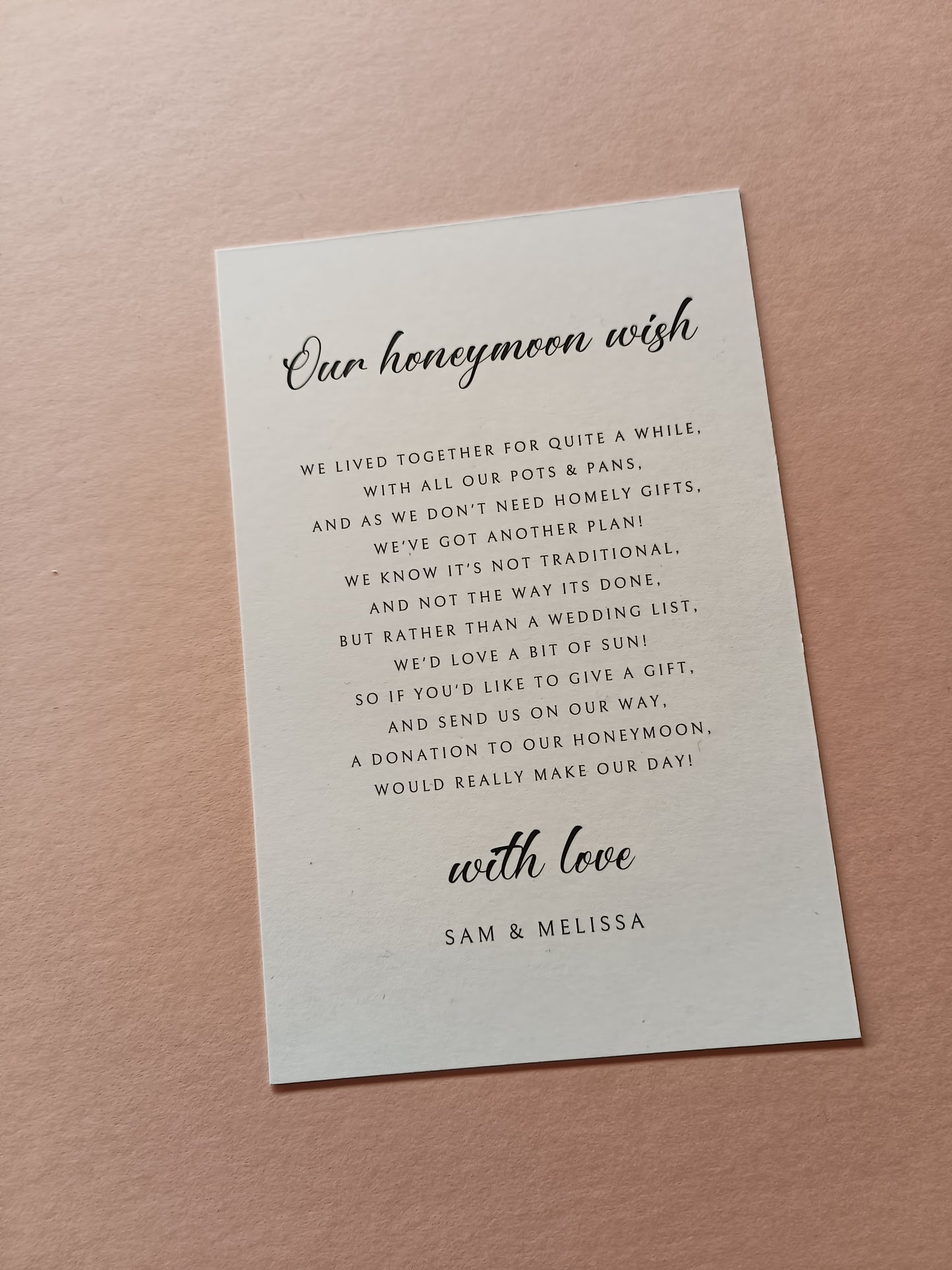 Honeymoon wish