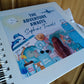 STICKER ONLY - Personalised Travel Scrapbook Sticker | Blue Travel Scrapbook Label | Personalised Travel Gift Idea