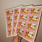 24 x Red Teddy Bear Picnic Stickers | Hallie Turns One Stickers | SALE ITEM