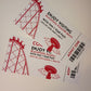 Surprise Ticket Print | Personalised Red Theme Park Ticket Pass Voucher Membership | Gift Idea