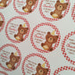 SALE ITEM | 35 x Teddy Bear Picnic Birthday Party Stickers | Thank You For Coming To Charlie's 1st Birthday Party