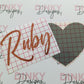 SALE | Box Sticker | Personalised Name Ruby Sticker