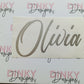 SALE | Box Sticker | Personalised Name Olivia Sticker