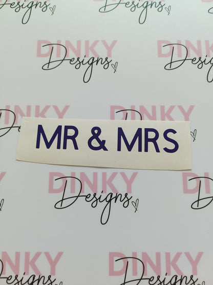 SALE | Mr & Mrs Sticker | Vinyl Sticker | Wedding Label