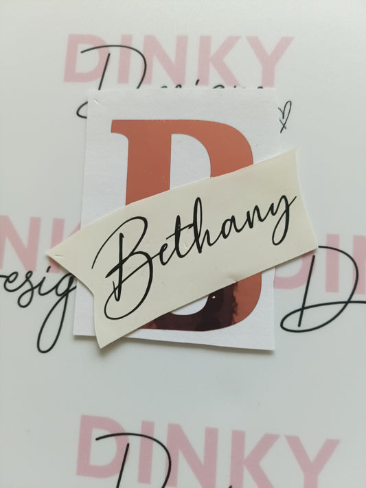 SALE | Bethany Sticker | Vinyl Sticker | Mug Label | Notebook Label