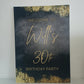 SALE ITEM | Will's 30th Birthday | A3 Black & Gold Welcome Board Sign | Personalised Birthday Board