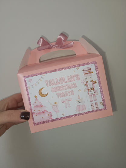 Christmas Party Box | Treat Box | Pink Nutcracker Design | Christmas Eve Box | Party Bags