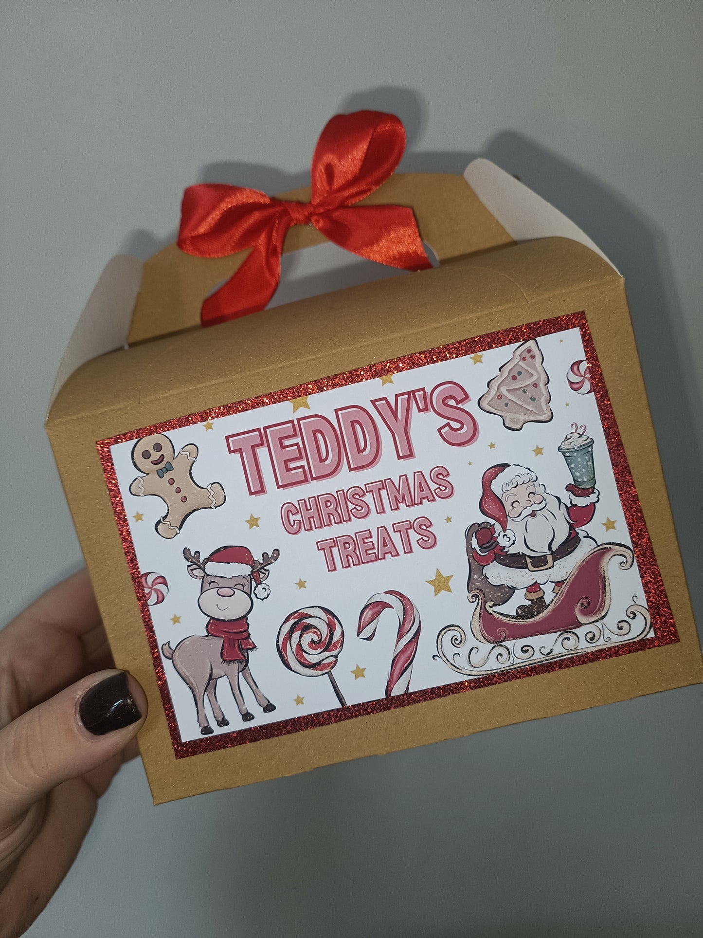 Christmas Party Box | Treat Box | Red Christmas Design | Christmas Eve Box | Party Bags