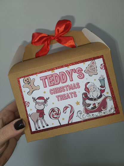 Christmas Party Box | Treat Box | Red Christmas Design | Christmas Eve Box | Party Bags