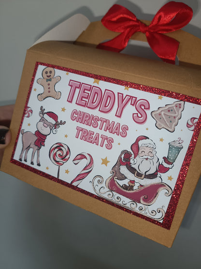 Christmas Party Box | Treat Box | Red Christmas Design | Christmas Eve Box | Party Bags
