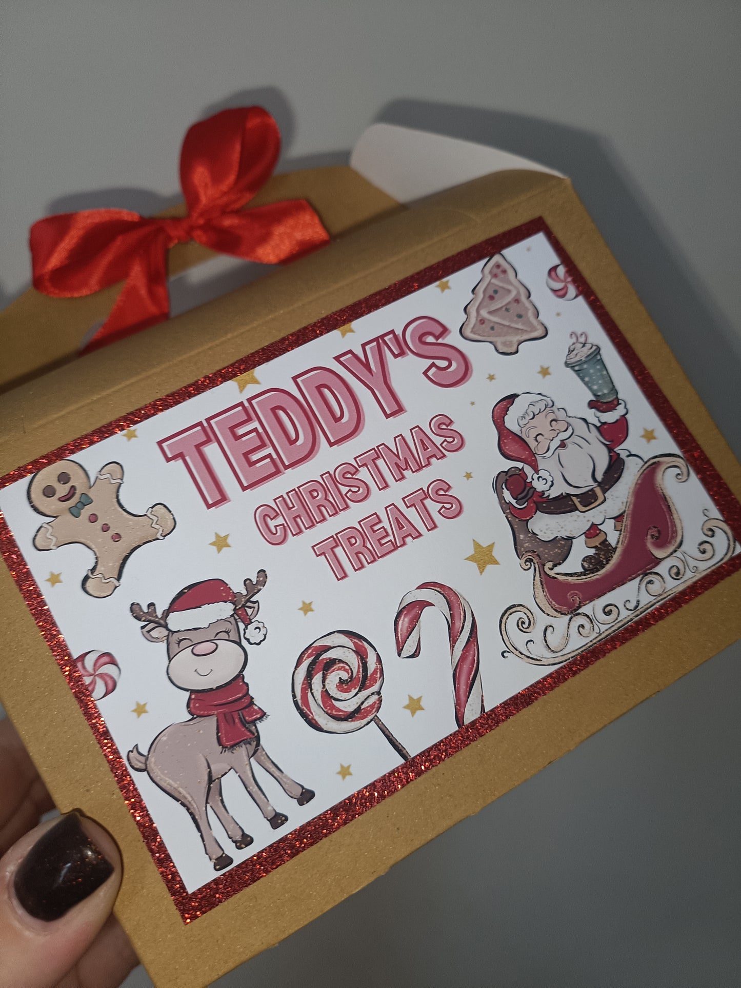 Christmas Party Box | Treat Box | Red Christmas Design | Christmas Eve Box | Party Bags
