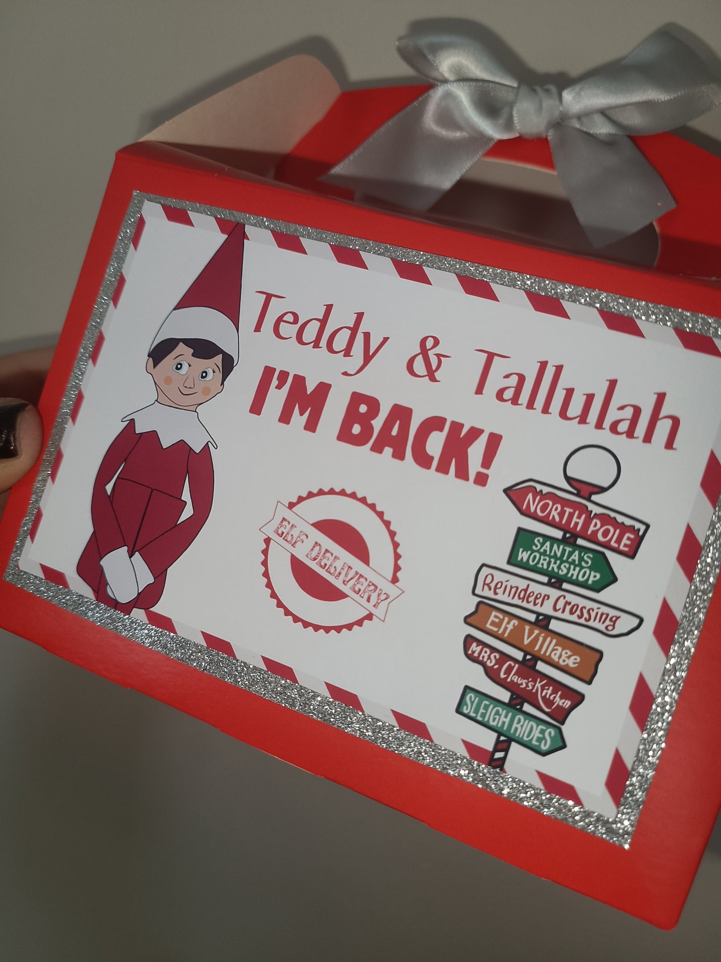 Christmas Party Box | Treat Box | Elf Christmas Design | Christmas Eve Box | Party Bags