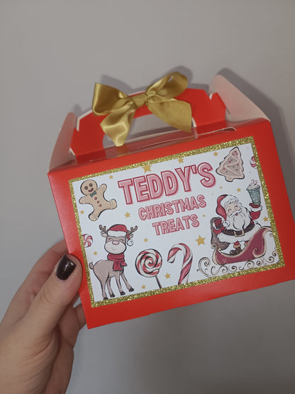 Christmas Party Box | Treat Box | Red Christmas Design | Christmas Eve Box | Party Bags