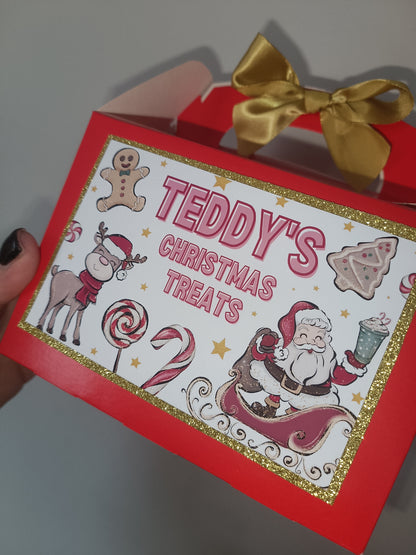 Christmas Party Box | Treat Box | Red Christmas Design | Christmas Eve Box | Party Bags