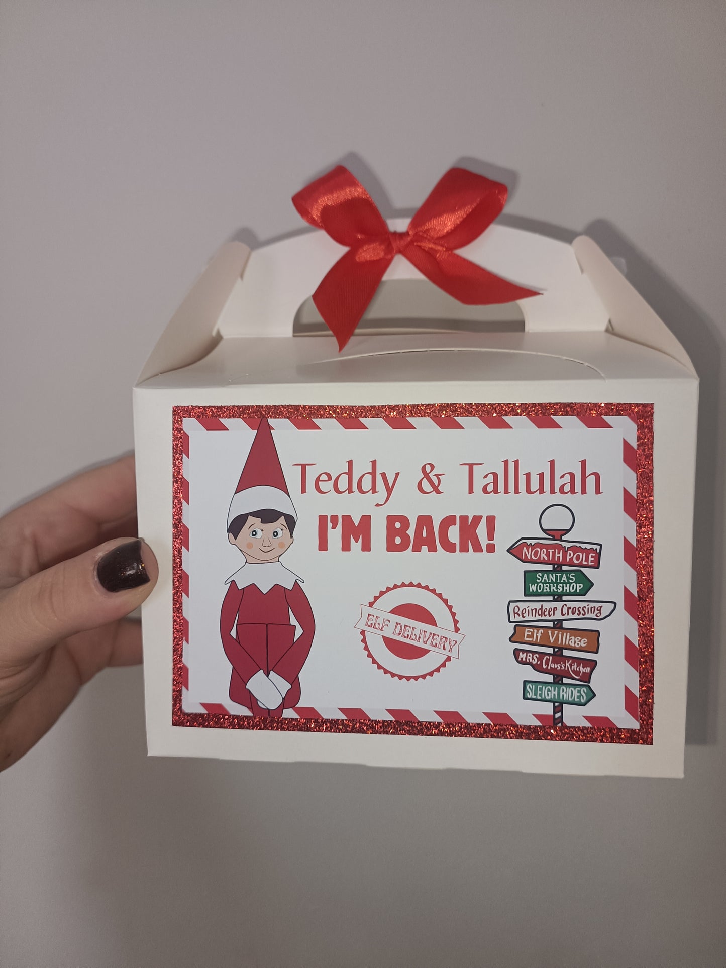 Christmas Party Box | Treat Box | Elf Christmas Design | Christmas Eve Box | Party Bags