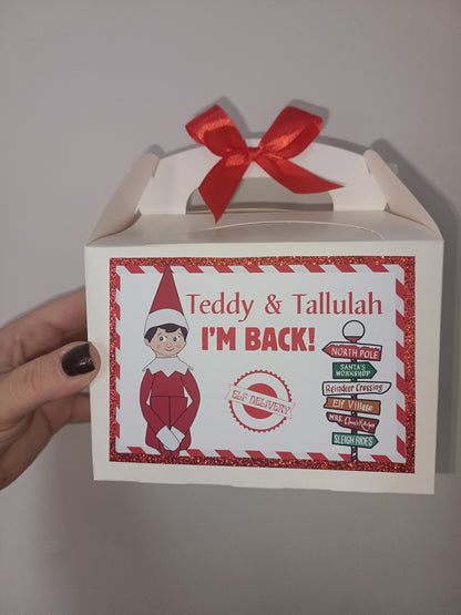 Christmas Party Box | Treat Box | Elf Christmas Design | Christmas Eve Box | Party Bags