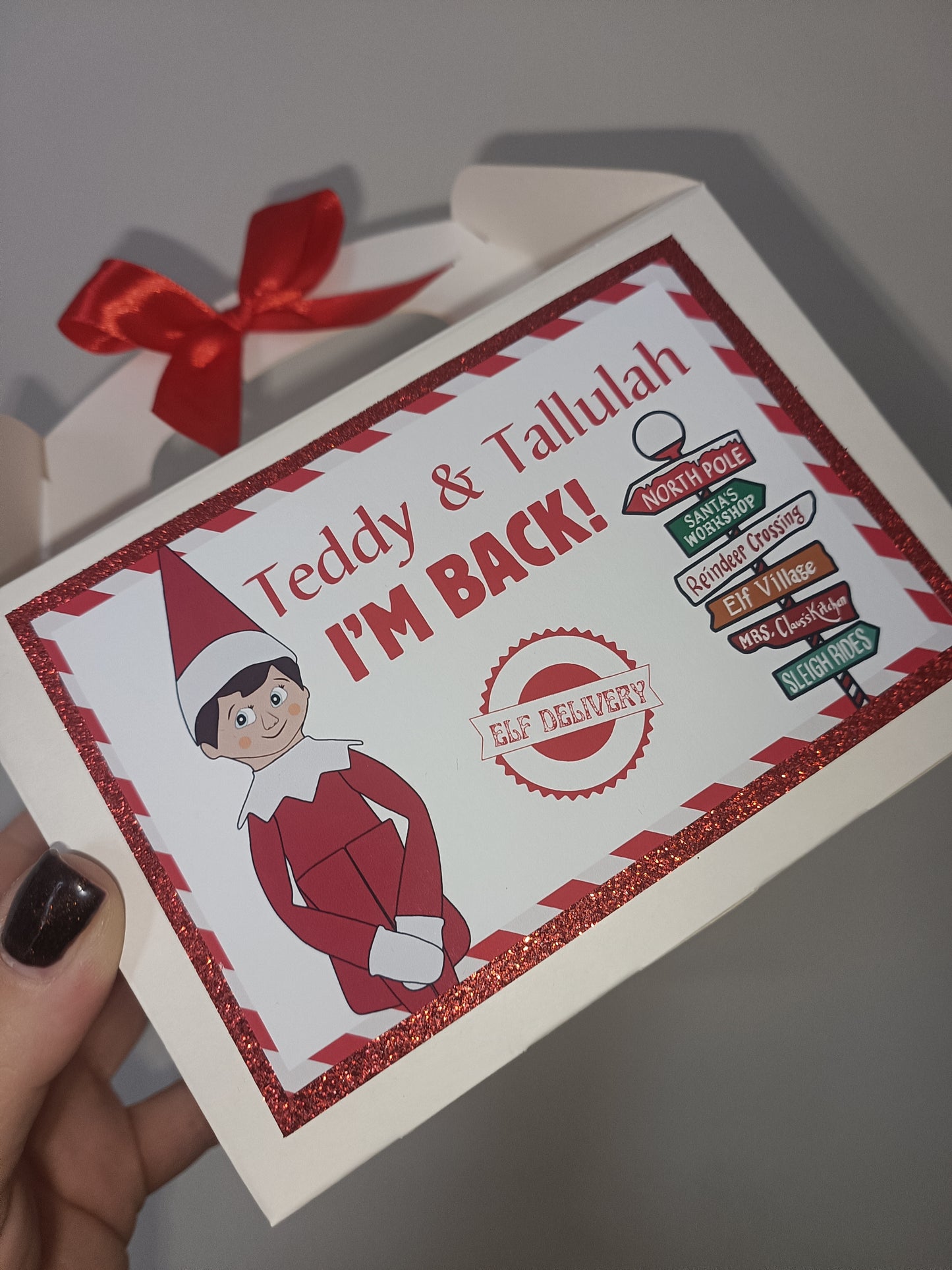 Christmas Party Box | Treat Box | Elf Christmas Design | Christmas Eve Box | Party Bags