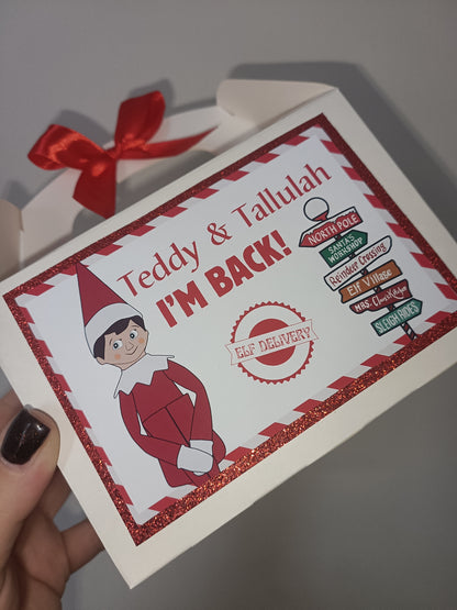 Christmas Party Box | Treat Box | Elf Christmas Design | Christmas Eve Box | Party Bags