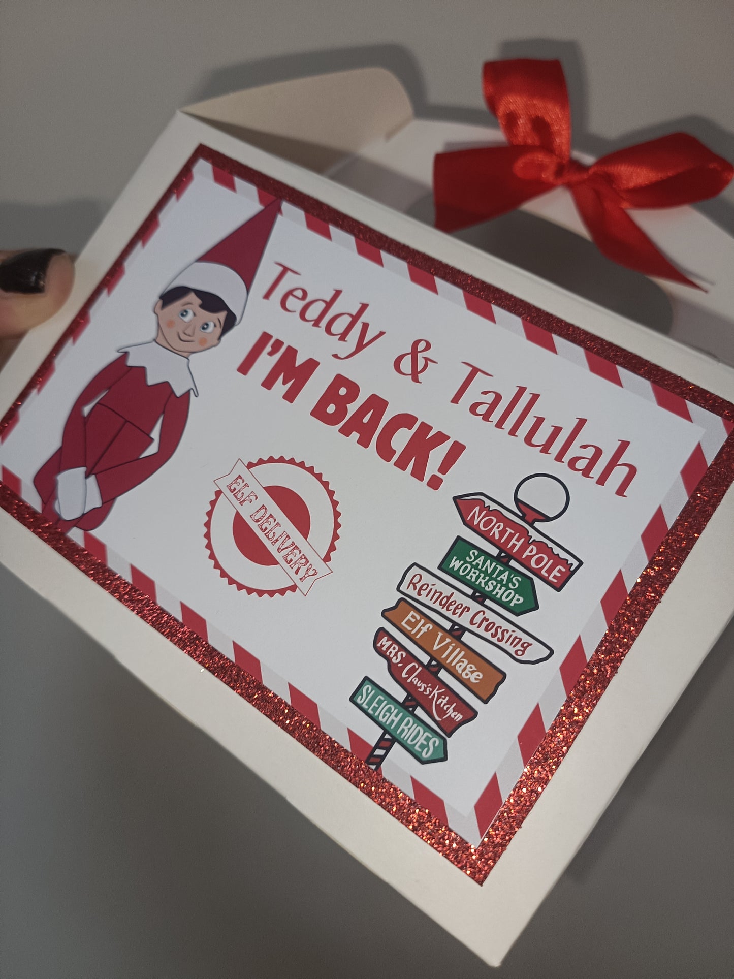 Christmas Party Box | Treat Box | Elf Christmas Design | Christmas Eve Box | Party Bags