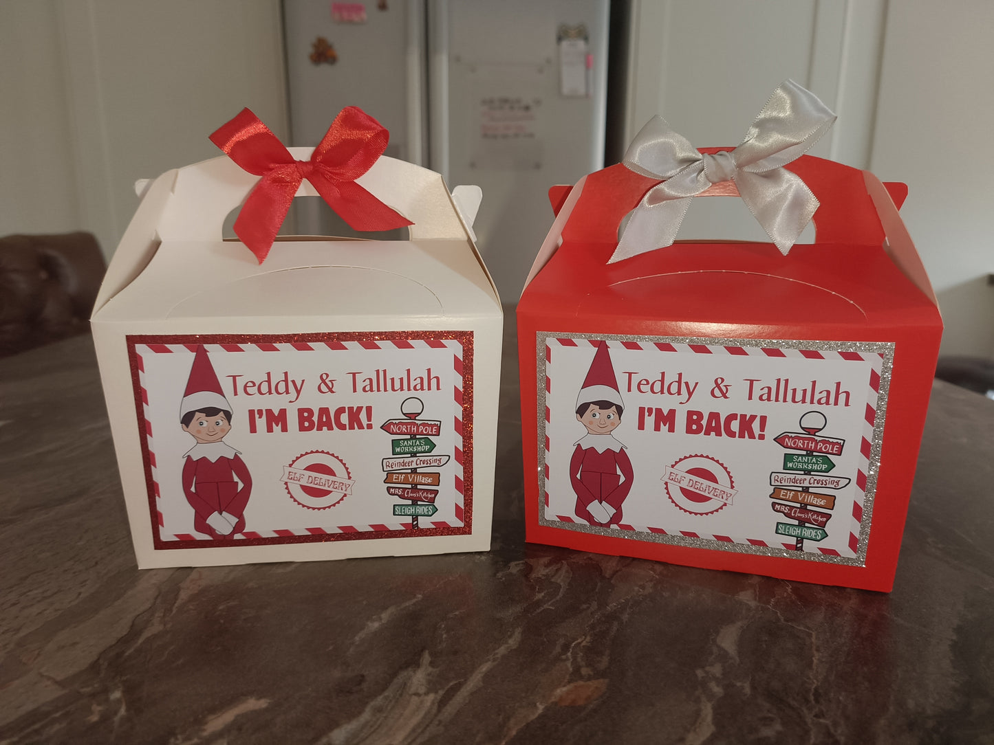 Christmas Party Box | Treat Box | Elf Christmas Design | Christmas Eve Box | Party Bags