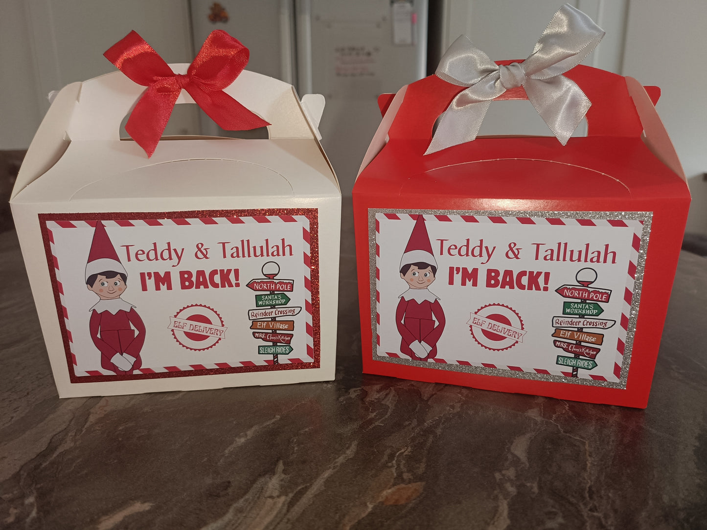 Christmas Party Box | Treat Box | Elf Christmas Design | Christmas Eve Box | Party Bags