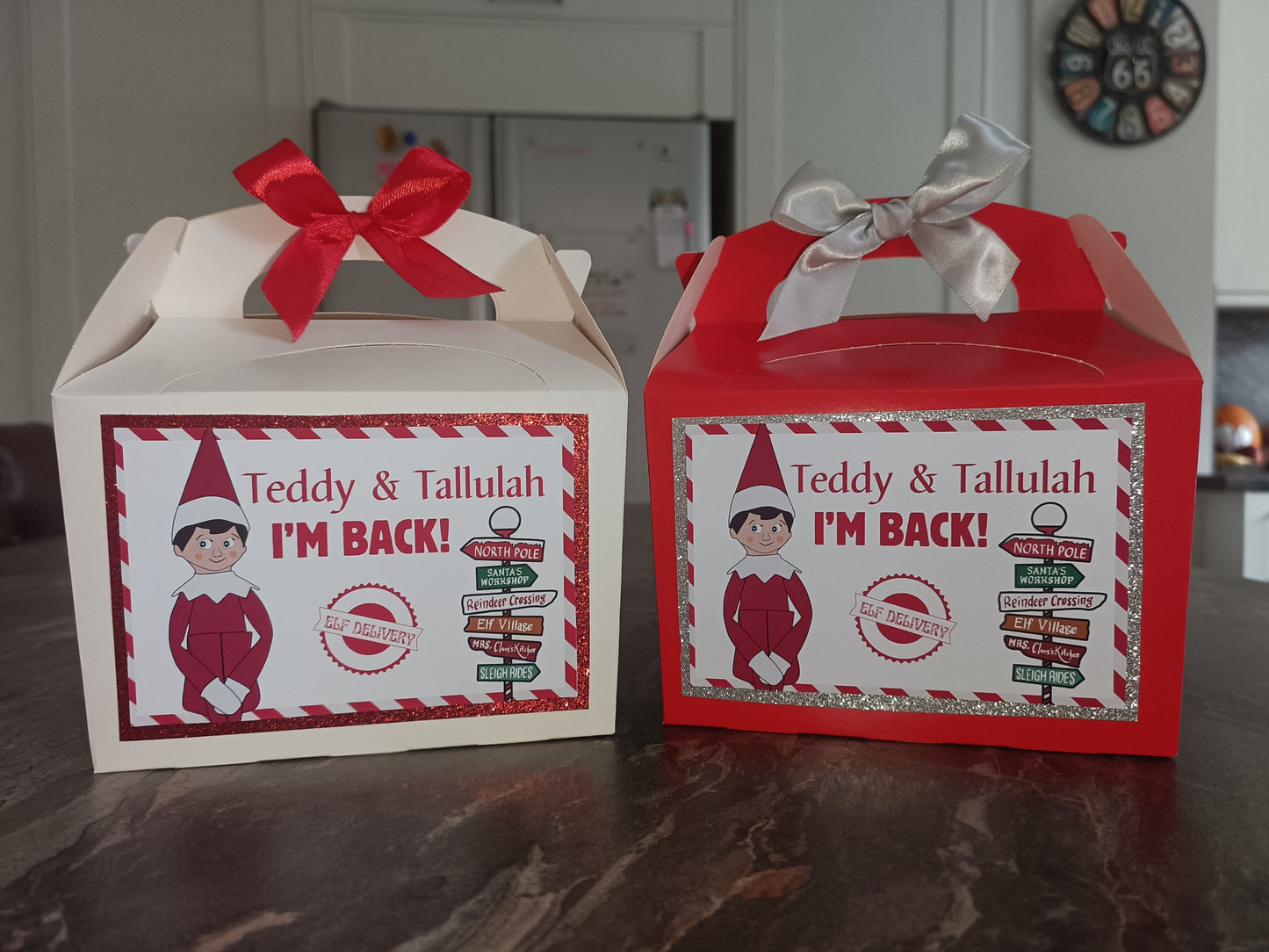 Christmas Party Box | Treat Box | Elf Christmas Design | Christmas Eve Box | Party Bags