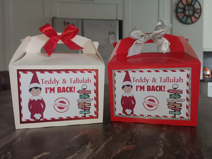 Christmas Party Box | Treat Box | Elf Christmas Design | Christmas Eve Box | Party Bags
