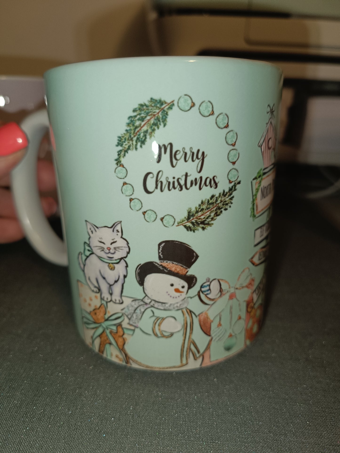 SALE - Mint Green Christmas Mug | Merry Christmas Mug | Gift Idea