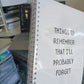 SALE ITEM | Things To Remember That I'll Probably Forget | Notebook