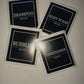SALE | Black Set of 4 - Bathroom Bottle Waterproof Stickers | Bathroom Labels