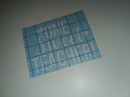 SALE | One Sweet Teacher | Vinyl Sticker