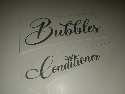 SALE | Grey Bubbles Conditioner Labels | Vinyl Sticker