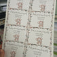 8 x Teddy Bear Rectangle Party Bag Stickers | Teddys Birthday Party | SALE ITEM