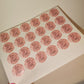 24 x Blush Pink Stickers | Thea's 1st Birthday | SALE ITEM