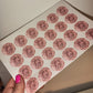 24 x Blush Pink Stickers | Cleo's 50th | SALE ITEM