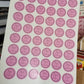 48 x Pink Christening Stickers | Ivy's Christening | SALE ITEM