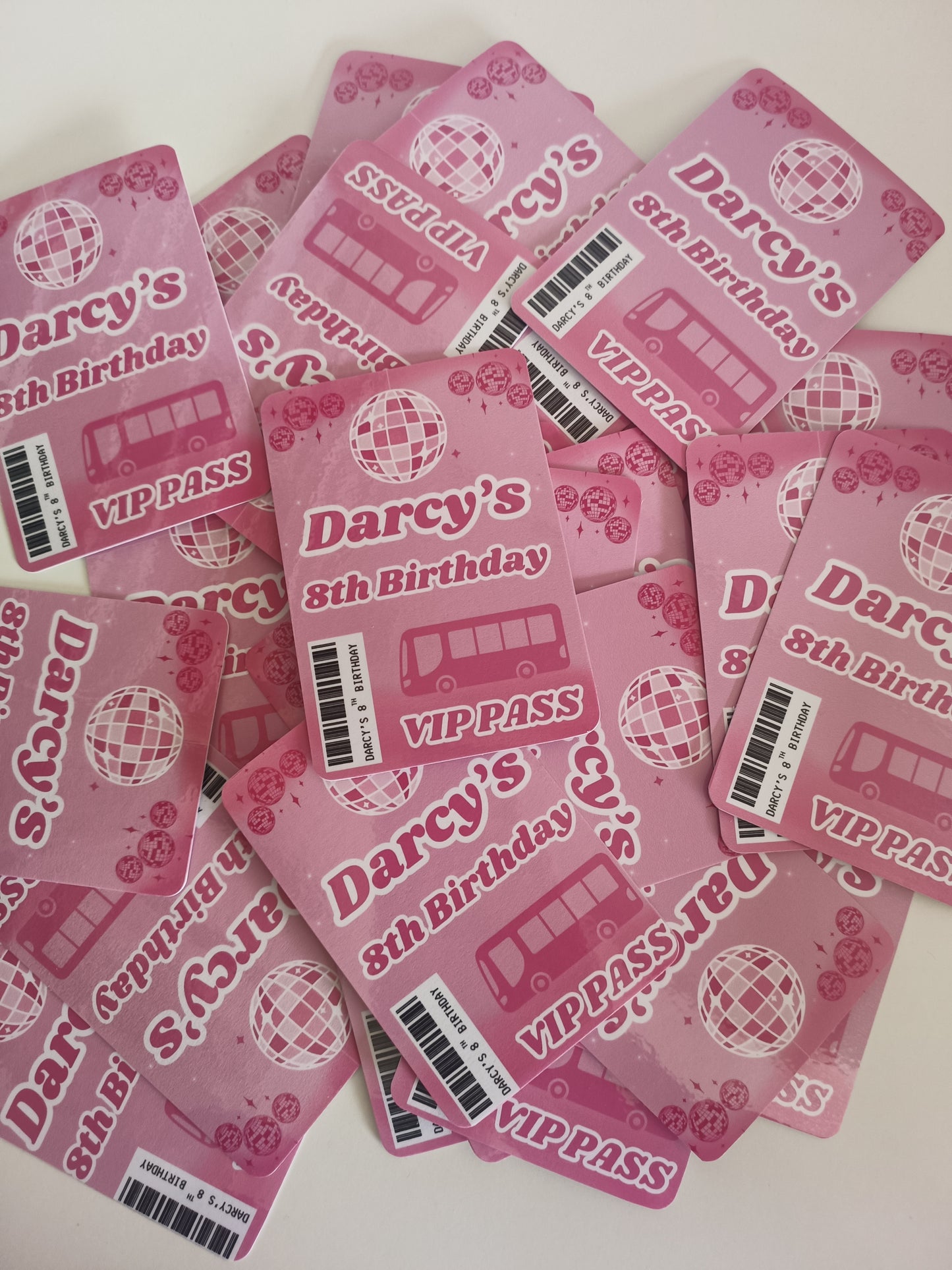 A7 Fuchsia Pink Lanyard Cards | Festival Cards | Party Idea Cards