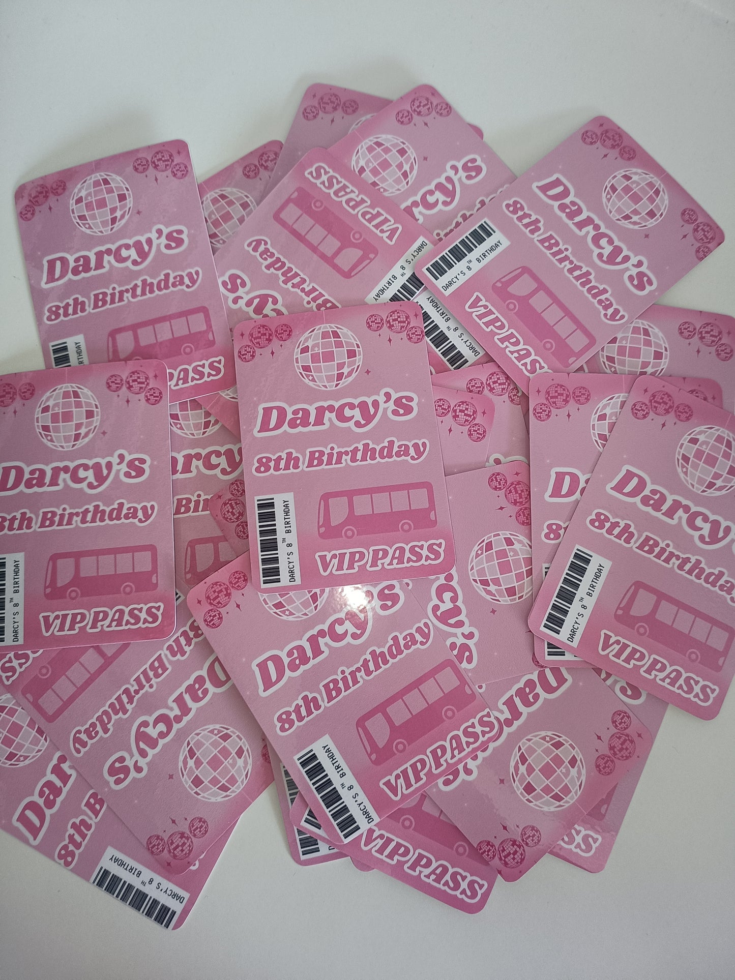 A7 Fuchsia Pink Lanyard Cards | Festival Cards | Party Idea Cards