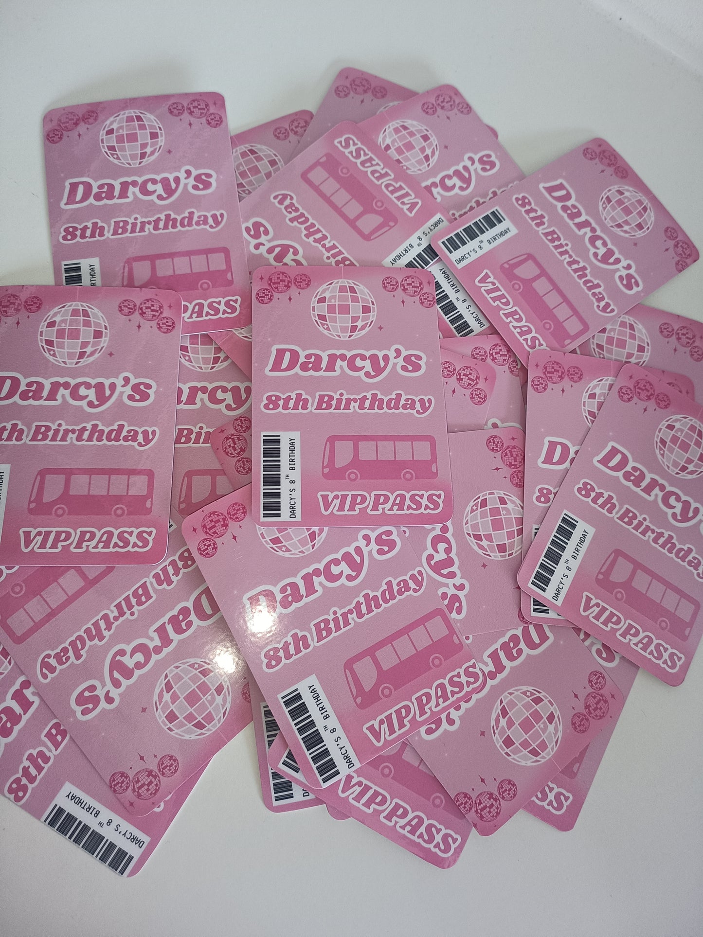 A7 Fuchsia Pink Lanyard Cards | Festival Cards | Party Idea Cards