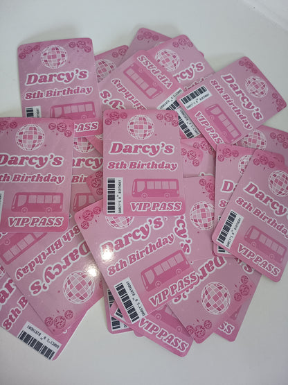 A7 Fuchsia Pink Lanyard Cards | Festival Cards | Party Idea Cards