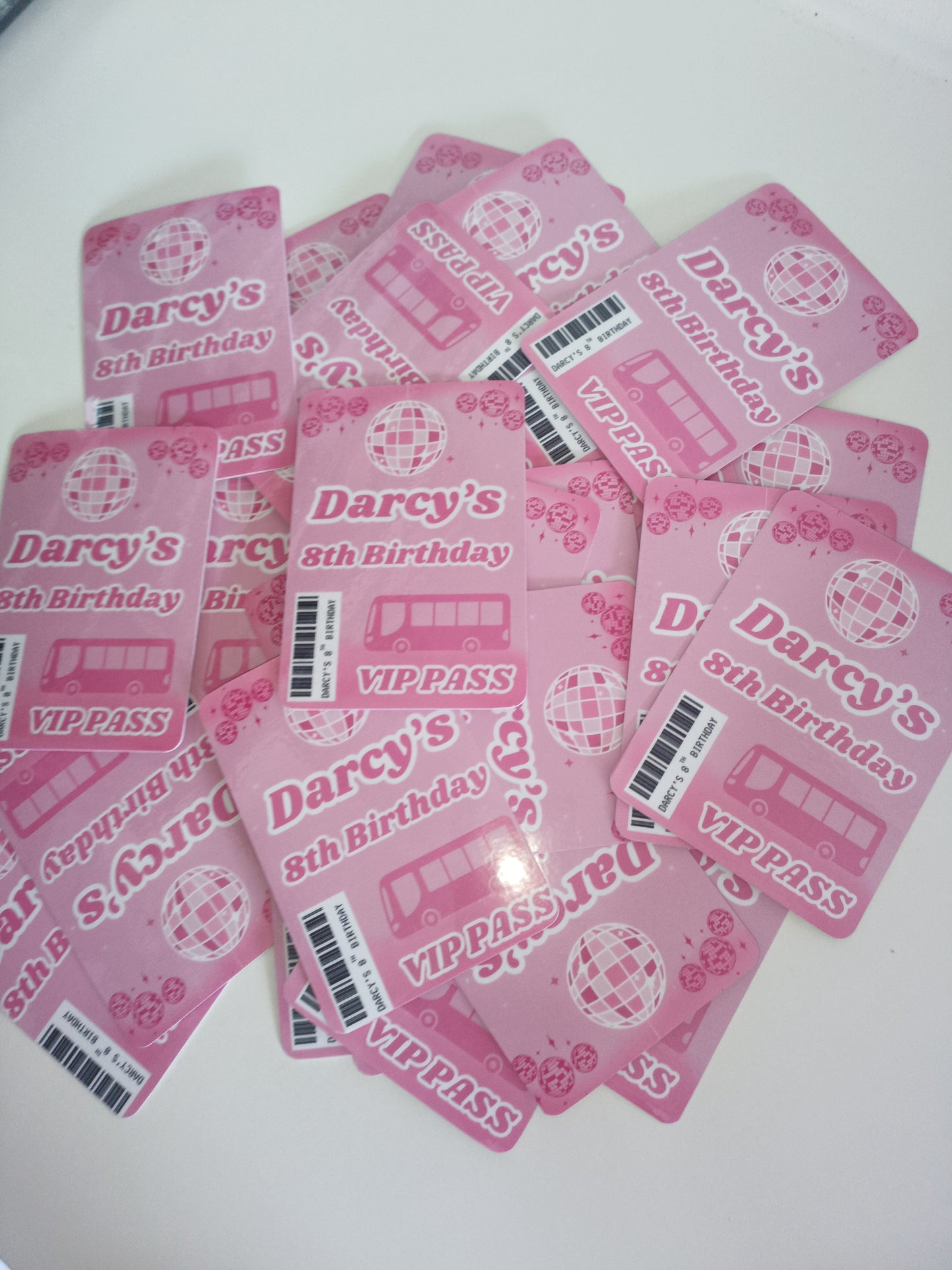 A7 Fuchsia Pink Lanyard Cards | Festival Cards | Party Idea Cards