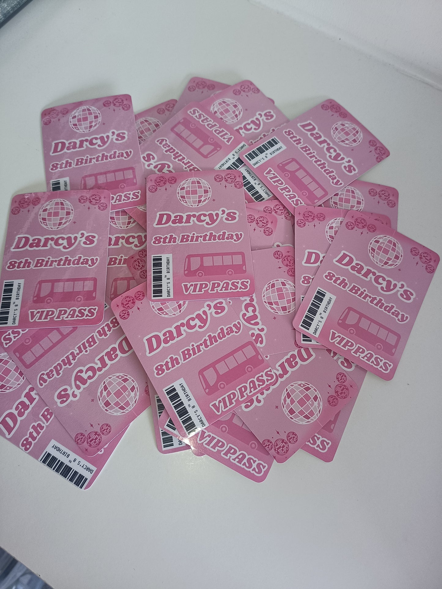 A7 Fuchsia Pink Lanyard Cards | Festival Cards | Party Idea Cards