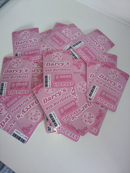 A7 Fuchsia Pink Lanyard Cards | Festival Cards | Party Idea Cards