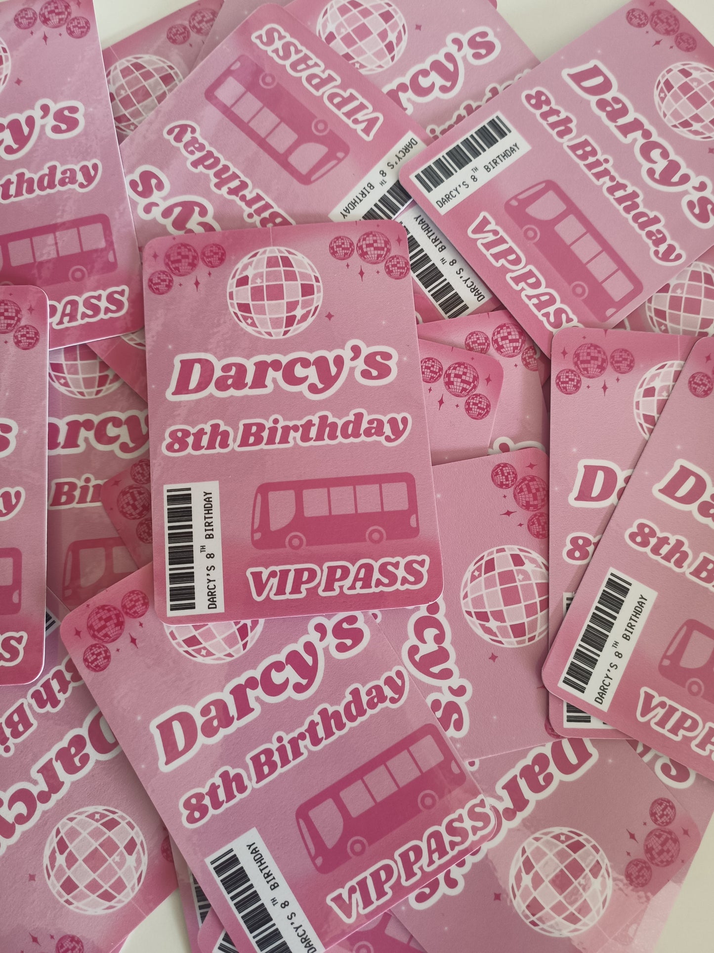 A7 Fuchsia Pink Lanyard Cards | Festival Cards | Party Idea Cards